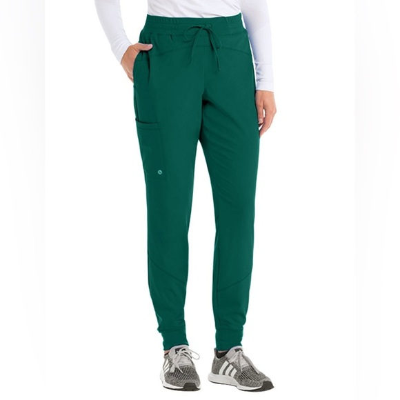 Barco One Women's Three Pocket Elasticwaist Cargo Jogger Green Size Small - Picture 1 of 15